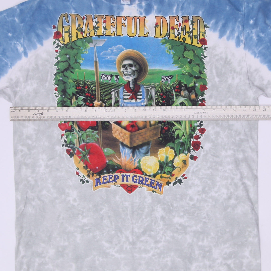 Vintage 1998 Grateful Dead Let It Grow T-Shirt Liquid Blue Size XXL
