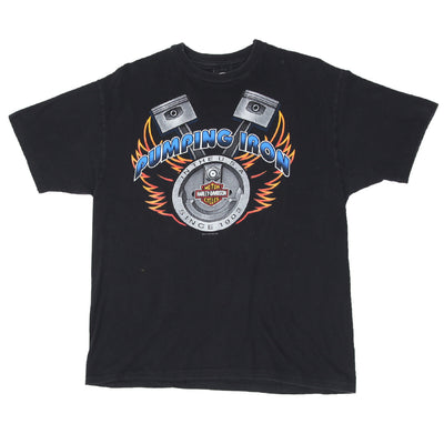 Vintage 80s Harley Davidson Motorcycles Pumping Iron Single Stitch USA MADE | Migration_T-Shirts UAENAT40 | Fashion Rerun