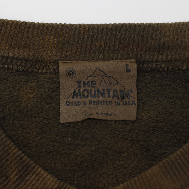 Vintage Mens The Mountain Wild Turkey Tie-Dye Crewneck Sweatshirt Size L