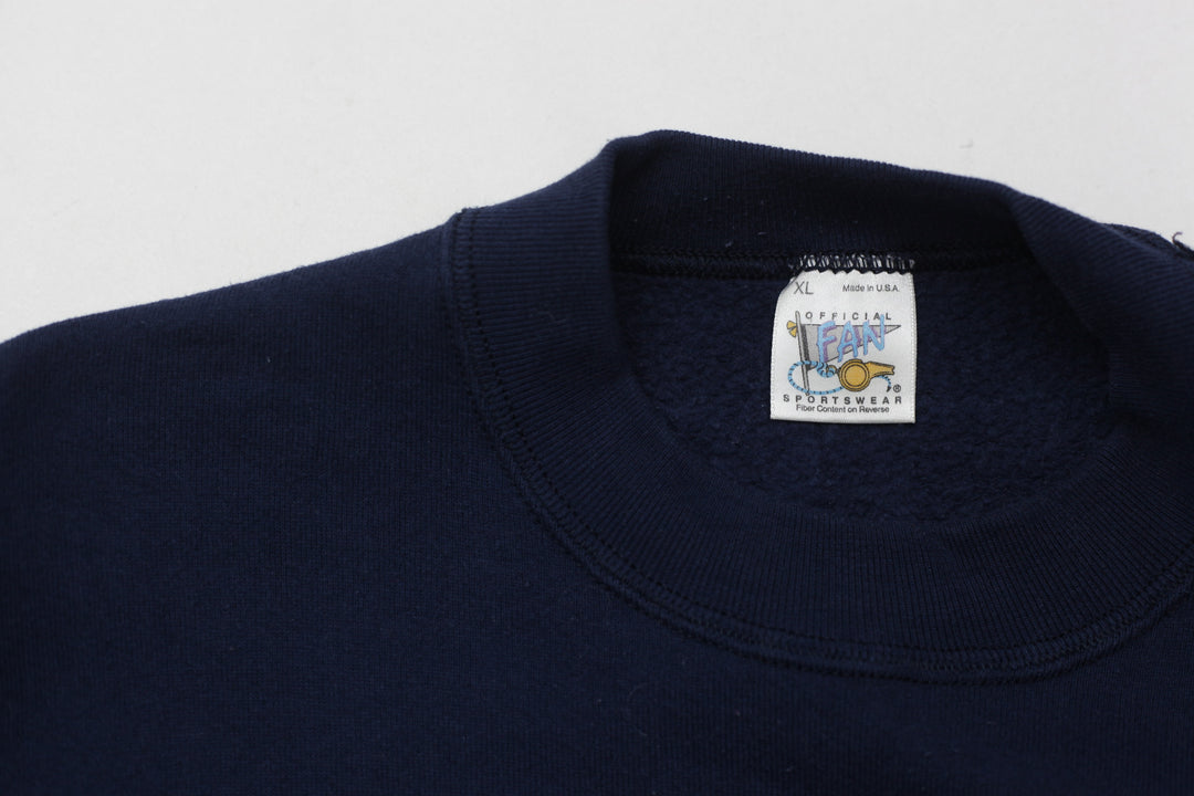 Vintage 1993 NFL Chicago Bears Football Club Sweatshirt Navy-Made In USA Size XL - Fashion Rerun Vintage Migration_Sweaters