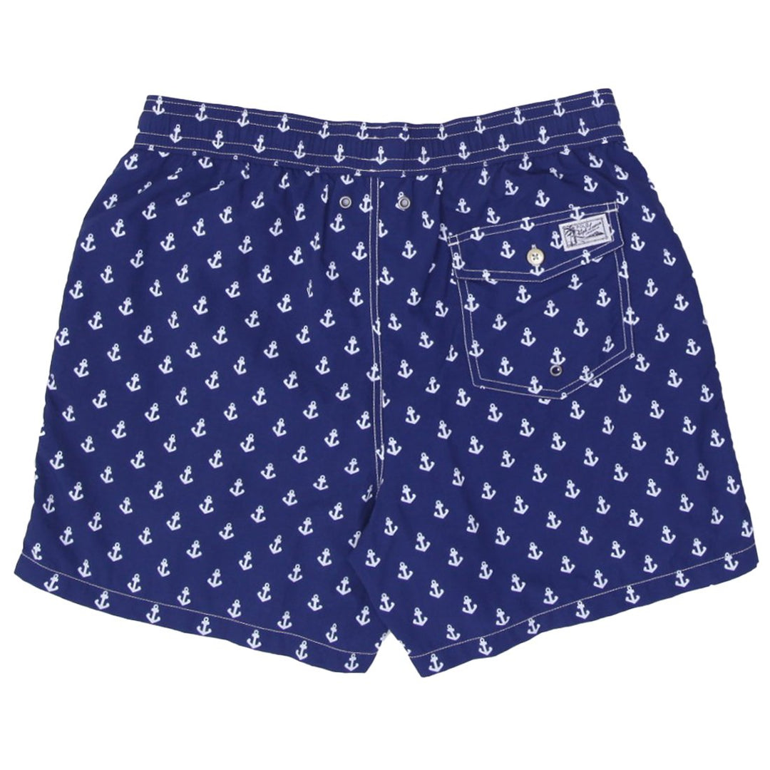 Mens Polo Ralph Lauren Swim Trunks Anchor Print Drawstring Shorts