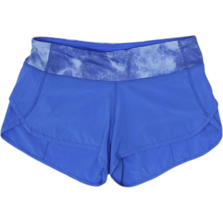 Ladies Lululemon Shorts Blue Tie-Dye Waistband Activewear