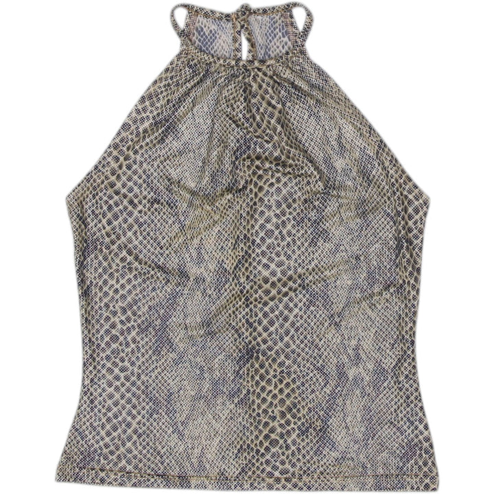 Y2K Ladies Snake Print Stylish Halter Top Size XS | Migration_Y2K Tops | Fashion Rerun