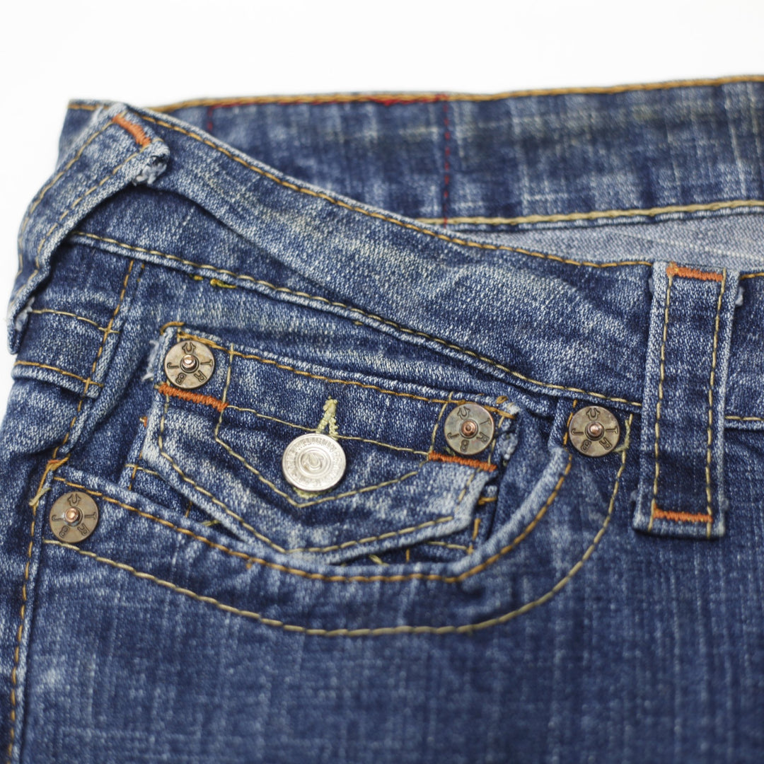 Y2K Ladies True Religion Straight Denim Jeans Size 29