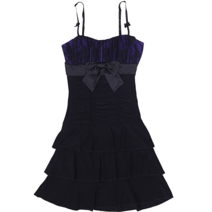 Y2K Ladies Deb Bow Detail Strappy Mini Dress Size S