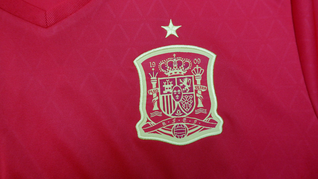 Mens Spain National Team 2015-2016 Home Football Shirt Soccer Jersey Adidas