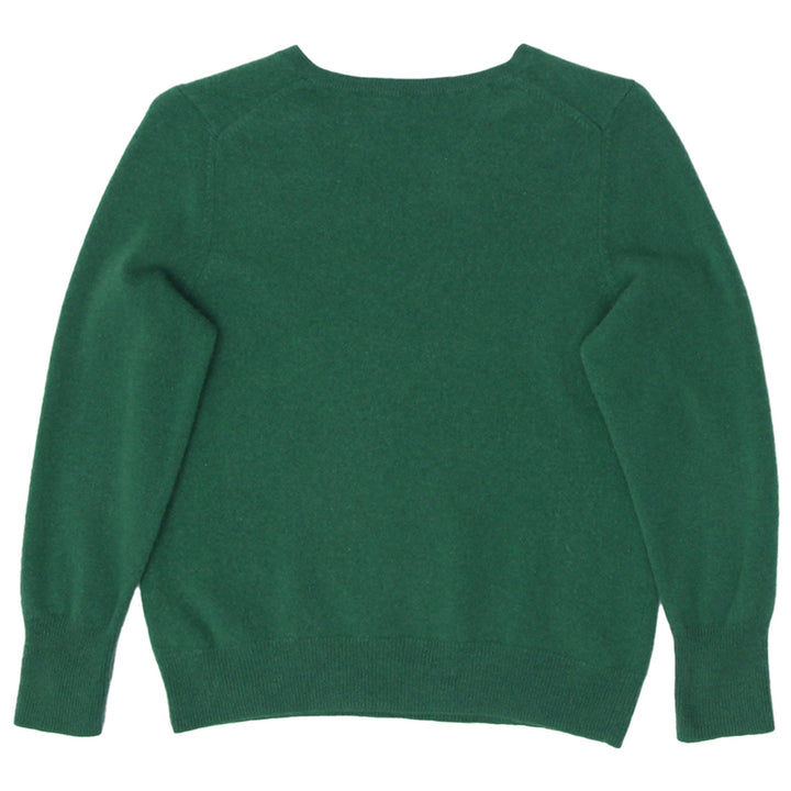 Ladies Halogen V-Neck 100% Cashmere Long Sleeve Sweater