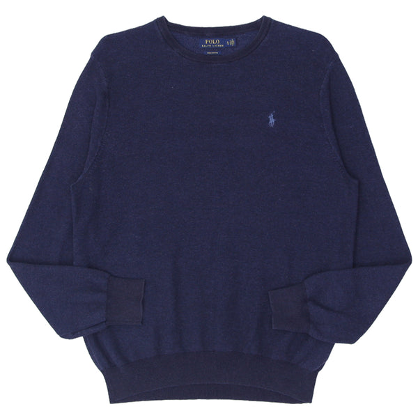 Shop Mens Polo Ralph Lauren Pima Cotton Sweater Navy Blue