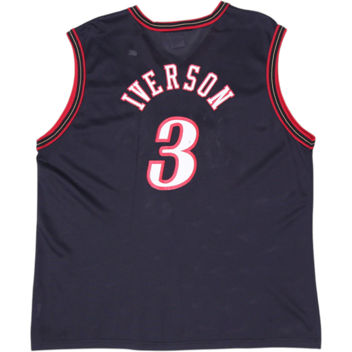 Vintage Champion Iverson #3 Philadelphia 76ers NBA Basketball Jersey Size 44/L | Migration_Jerseys - Side Vie | Fashion Rerun
