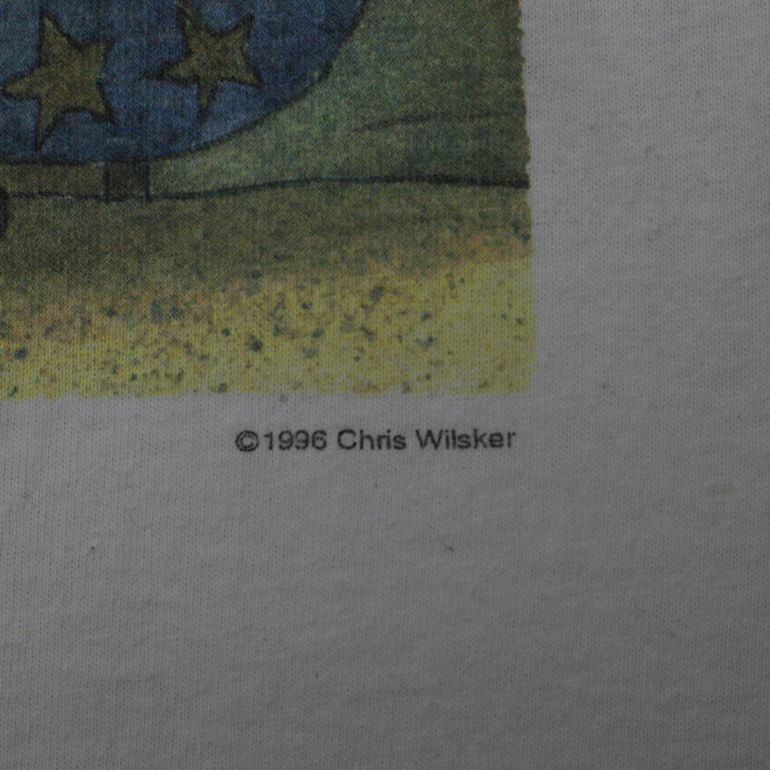 Vintage 1996 Plant The Earth Chris Wilsker Santa Claus T-Shirt Made in USA Sz L