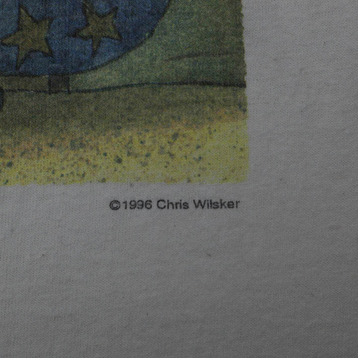 Vintage 1996 Plant The Earth Chris Wilsker Santa Claus T-Shirt Made in USA Sz L