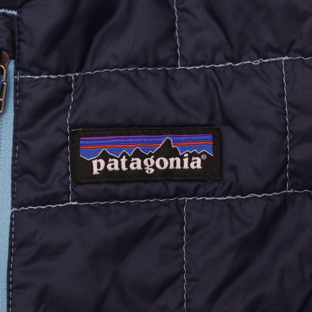 Ladies Patagonia Puffer Jacket Navy Blue Half Zip Lightweight | Migration_Jackets - Detail View | Fashion Rerun