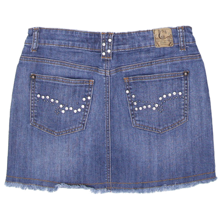 Y2K Ladies Candie's Beaded Denim Mini Skirt