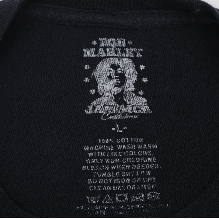 Mens Official Bob Marley "Football is Freedom" Graphic T-Shirt Black Size L