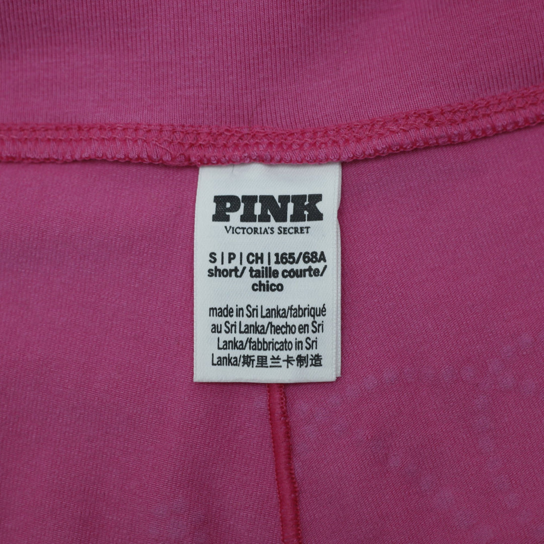Y2K Ladies Jogger PINK Victoria's Secret Rhinestone Flare Yoga Pants Size S