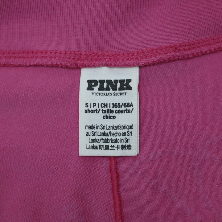 Y2K Ladies Jogger PINK Victoria's Secret Rhinestone Flare Yoga Pants Size S