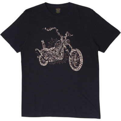 Y2K Mens Lucky Brand Chopper Motorcycle T-Shirt Size S