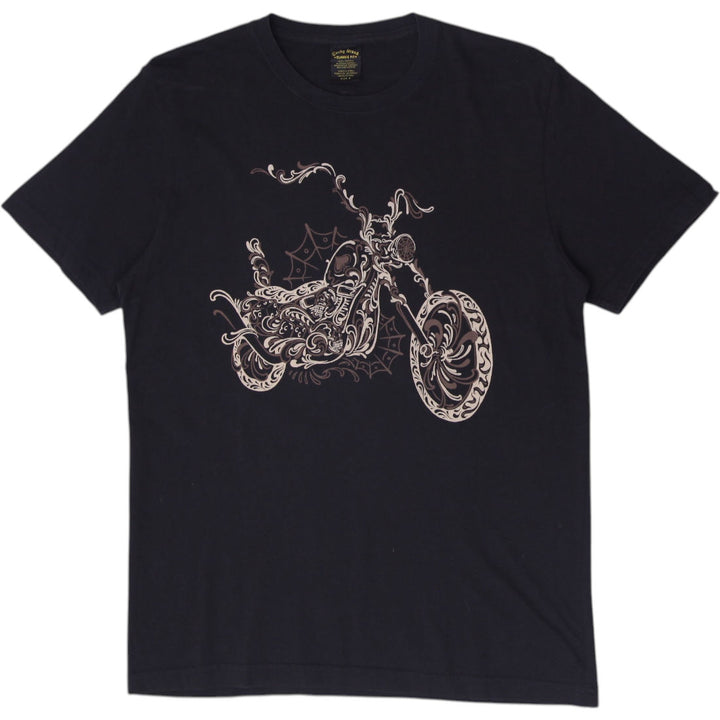 Y2K Mens Lucky Brand Chopper Motorcycle T-Shirt Size S
