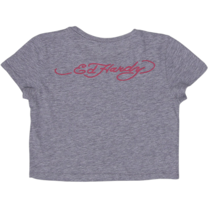 Y2K Ladies Ed Hardy Skull Graphic Cotton T-Shirt Size L | Migration_Y2K Tops - Side View | Fashion Rerun