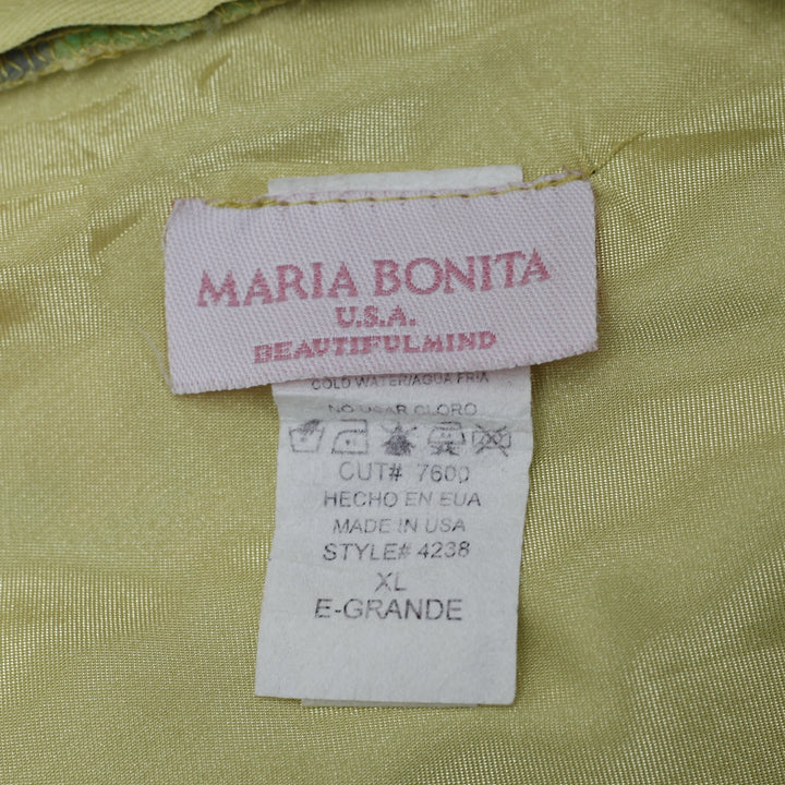 Y2K Ladies Maria Bonita USA Beautifulmind Embellished Tie-Dye Cocktail Dress Size XL