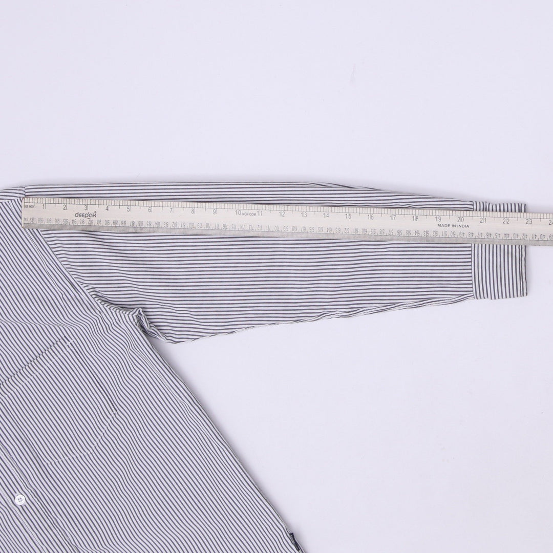 Vintage 90s Stussy Pinstripe Thermolite Lined Button Up Shirt Size S