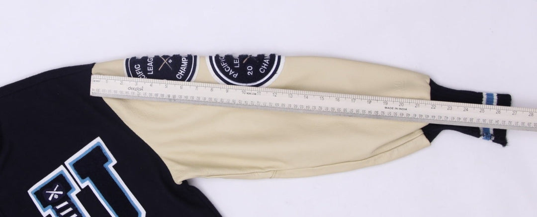 Vintage Chicks Varsity Jacket Navy Cream Embroidered Patches Baseball Size M | Migration_Jackets - View 8 | Fashion Rerun