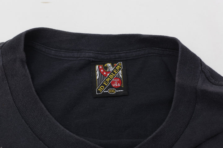 1993 Vintage 3D Emblem Survivors Cycle Barn T-Shirt Single Stitch Made in USA XXL
