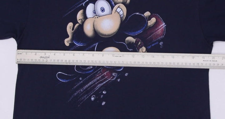Vintage Humeur Design Stef Mosino T-Shirt Navy Blue Graphic Cartoon Print | Migration_T-Shirts - Alternate Vi | Fashion Rerun