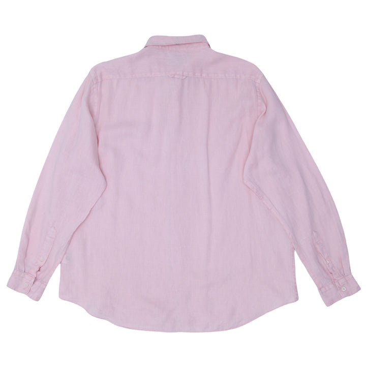 Mens Black  Brown Long Sleeve Linen Shirt - Fashion Rerun Vintage Migration_Shirt