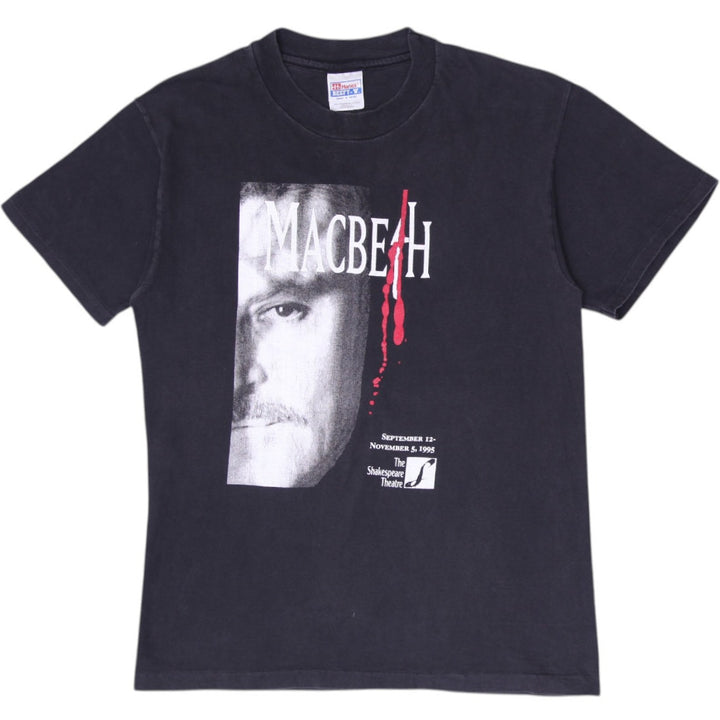Vintage 90s Macbeth Theatre Promo T-Shirt Medium Black Single Stitch Made In USA