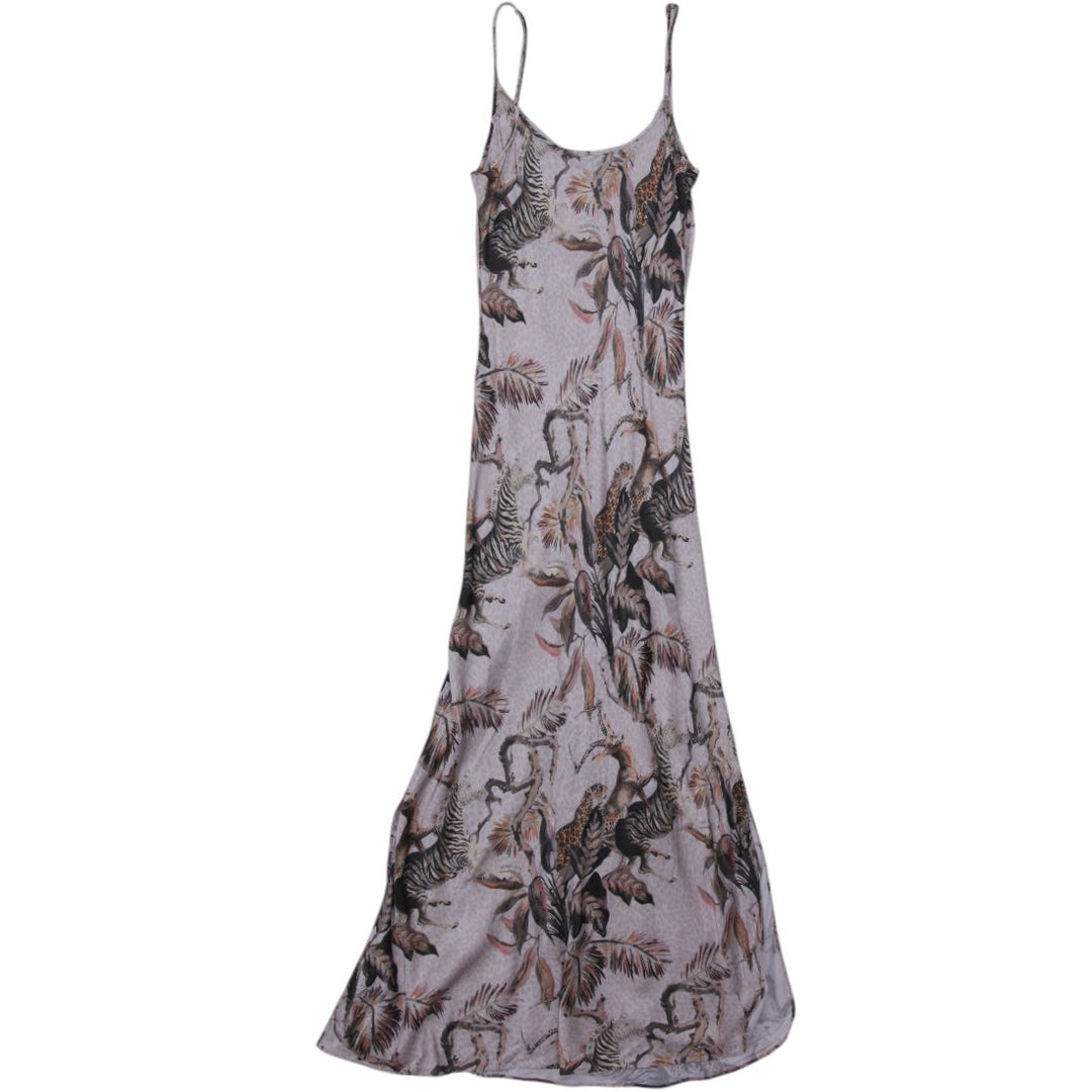 Y2K Ladies All Saints Printed Strappy Both Side Slit Printed Dress | Migration_Dresses - Side View | Fashion Rerun