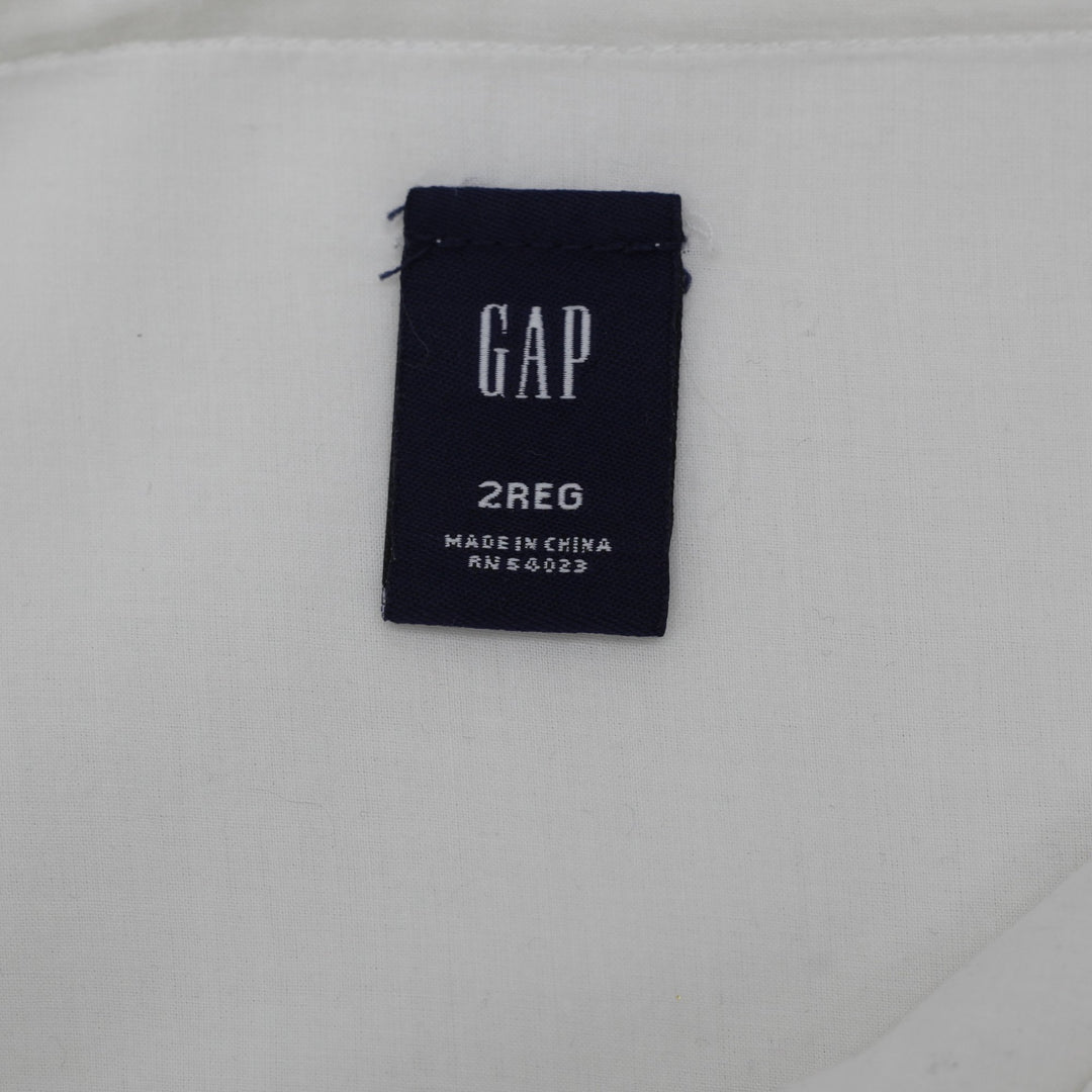 Y2K Ladies GAP White Tiered Midi Skirt Beaded Drawstring Lined Size 2REG