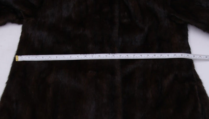 Authentic Pre-Loved Luxurious Helen Smith Mahogany Mink Cape with Oversized Hood