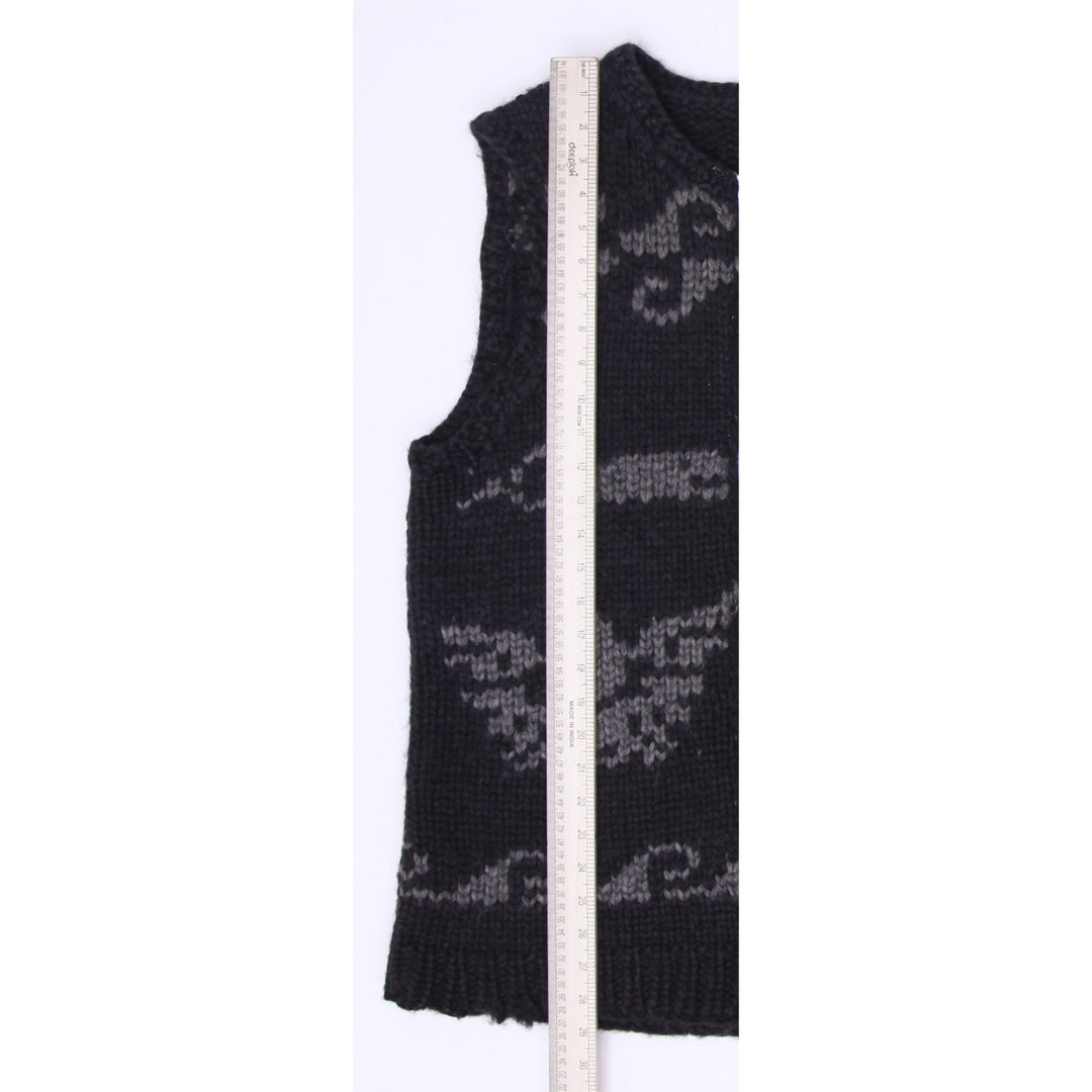 Vintage Mens Patterned Full Zip Wool Knit Vest Size L | Migration_Vests - View 7 | Fashion Rerun