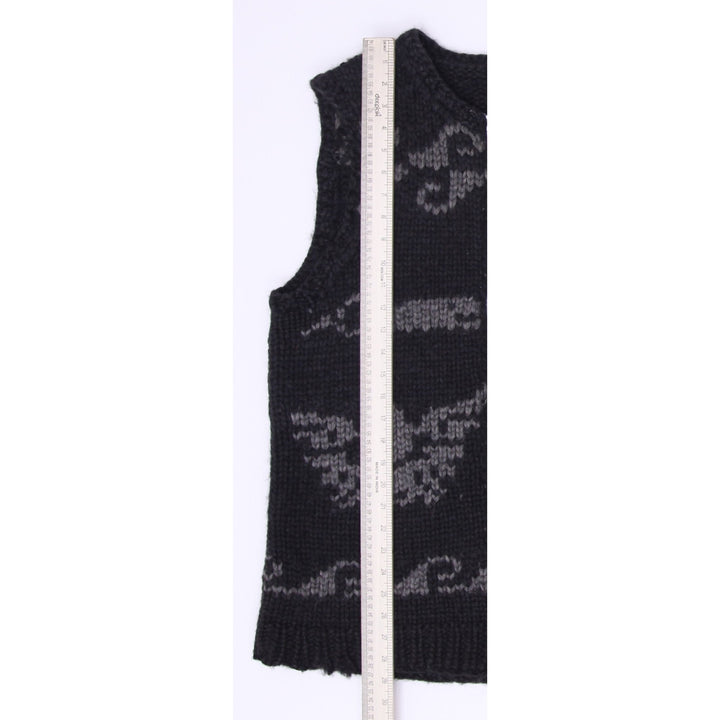 Vintage Mens Patterned Full Zip Wool Knit Vest Size L | Migration_Vests - View 7 | Fashion Rerun