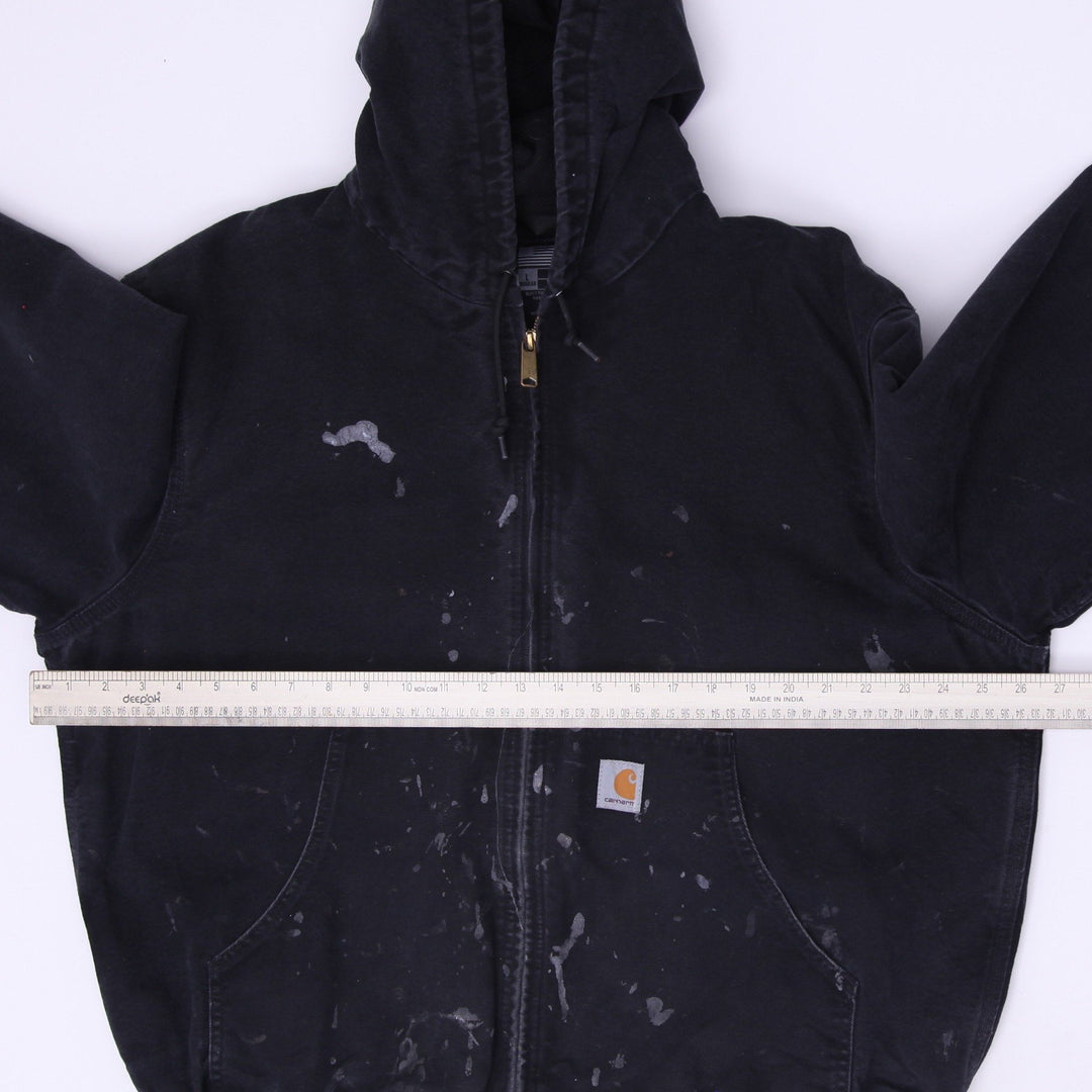 Mens Carhartt  J131-BLK Loose Fit Zip Up Hooded Jacket Size L