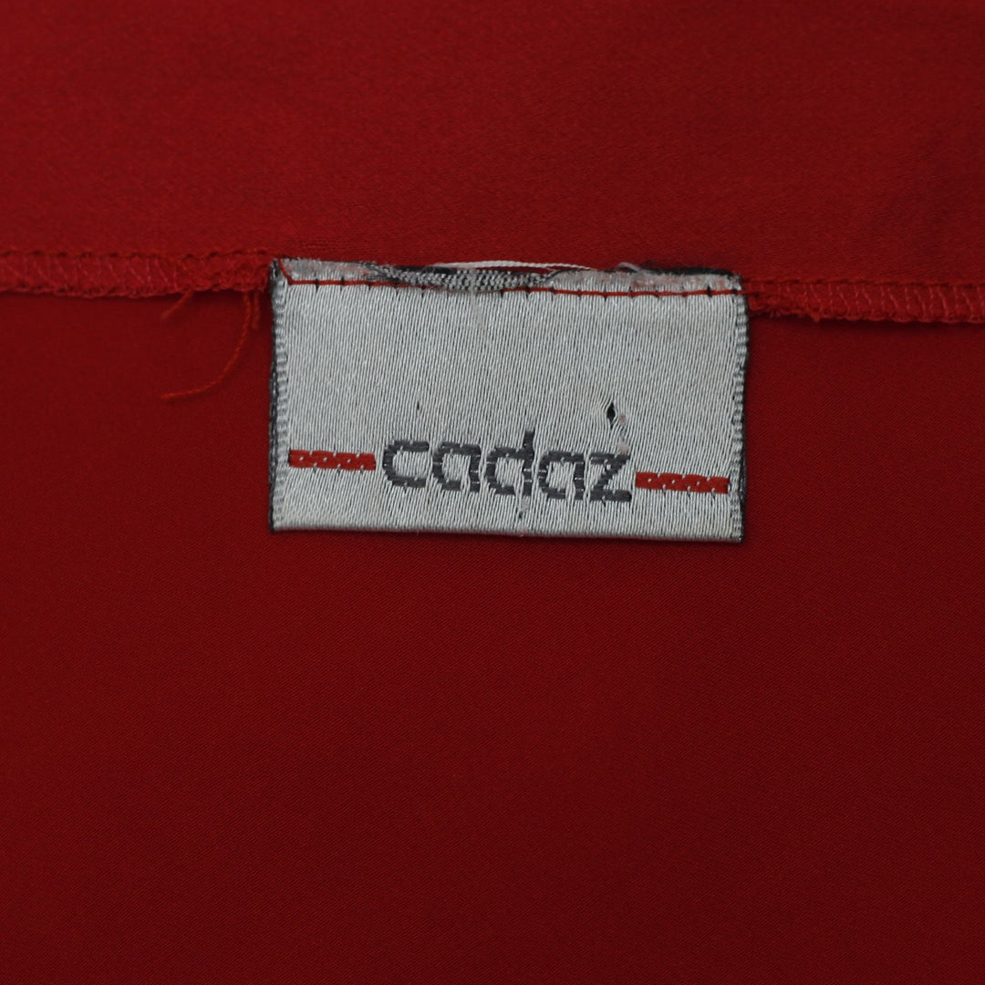 Y2K Ladies Cadaz Red Silk Cami Top V-Neck Spaghetti Strap Camisole