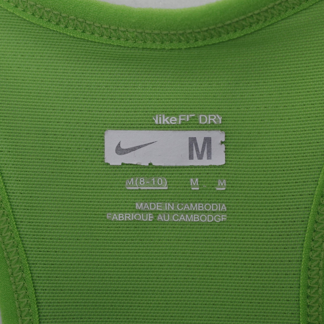 Ladies Nike Fit Dry Built In Bra Mesh Racerback Running Workout Tank Top Size M