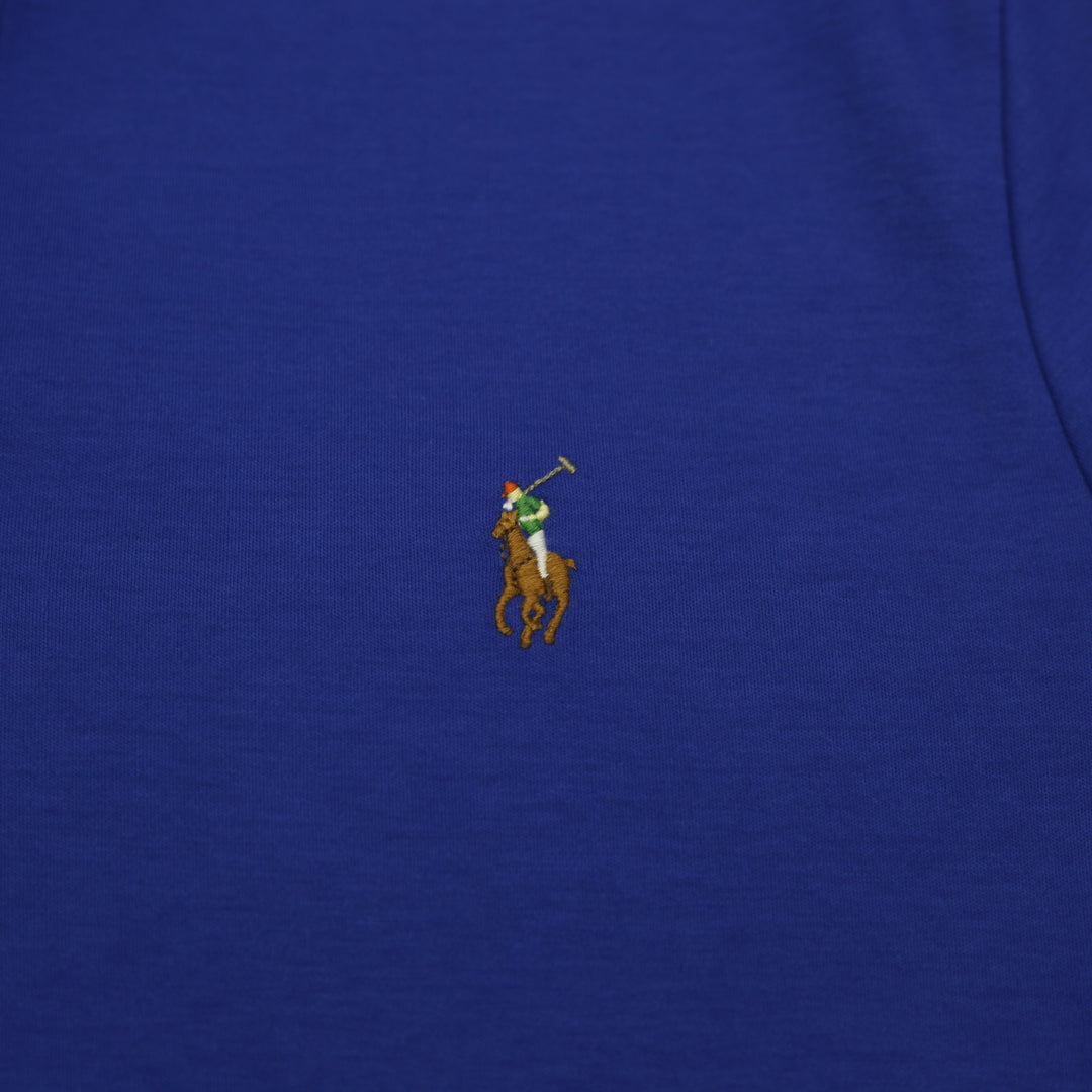 Mens Polo Ralph Lauren Blue Pima Soft Touch Shirt Size M