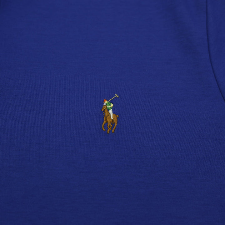 Mens Polo Ralph Lauren Blue Pima Soft Touch Shirt Size M