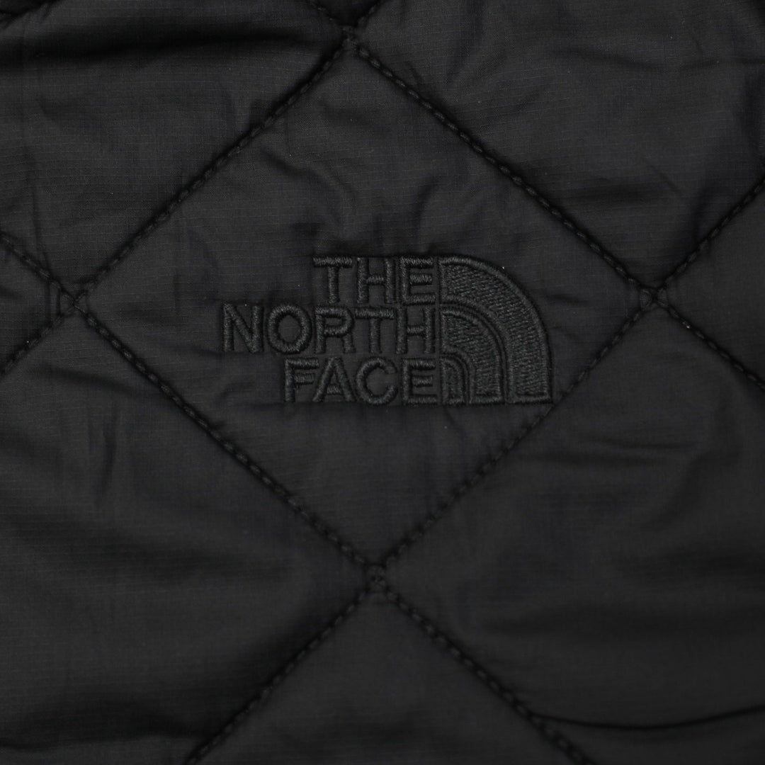 Mens The North Face Quilted Jacket Black Insulated Pockets Full Zip