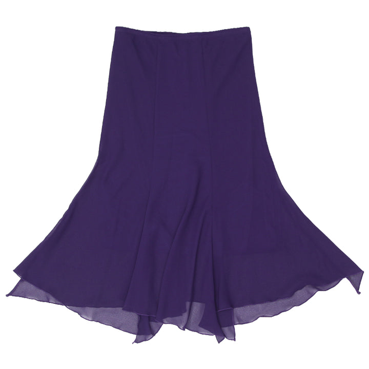 Y2K Purple Flowy Midi Skirt - Fashion Rerun Vintage Migration_Skirt