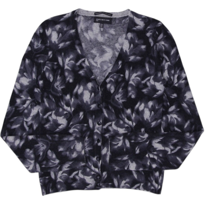 Ladies Jones New York Pure 2 Ply Cashmere Front Button Sweater