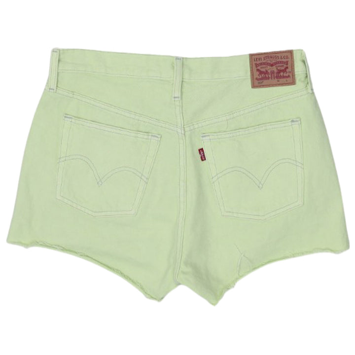 Ladies Levis 501 Waterless Button Fly Black Denim Green Shorts
