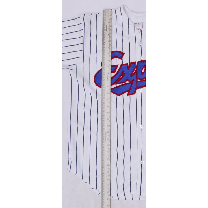 Vintage 90s Montreal Expos CCM Pinstripe Baseball Jersey L | Migration_Jerseys - View 6 | Fashion Rerun