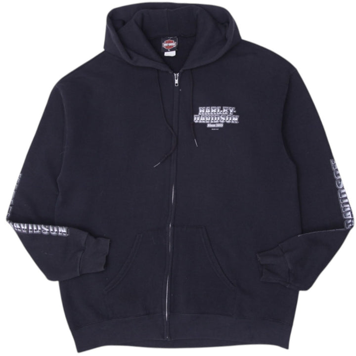 Vintage Mens Harley Davidson Hoodie Black Full Zip Thunder Road XL | Migration_Hoodies | Fashion Rerun