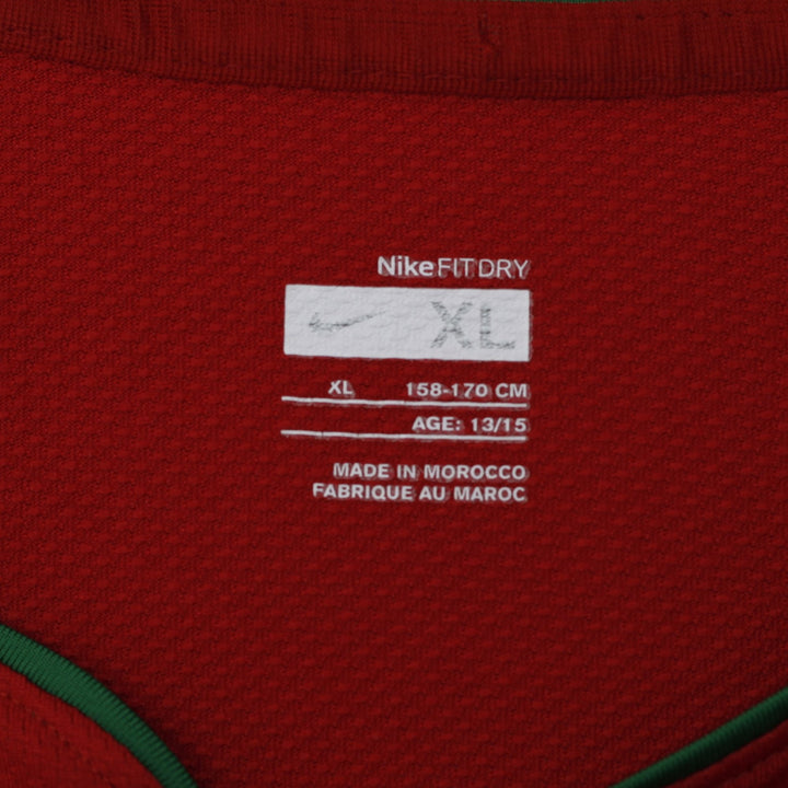 Vintage Youth Boys Nike Portugal 2008-09 Soccer Red Jersey | Migration_Jerseys - Back View | Fashion Rerun