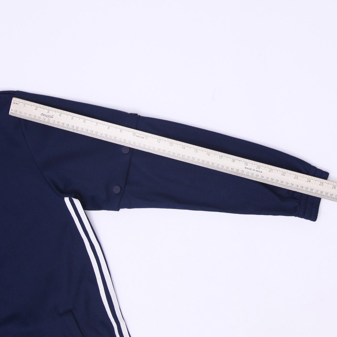 Mens Adidas Originals Navy Blue Adicolor Snap Sleeve Track Jacket Size L
