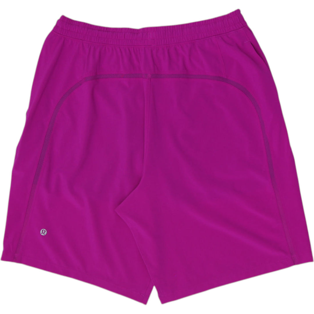 Mens Lululemon Athletic Magenta Pink Running Gym Training Shorts Elastic Waist