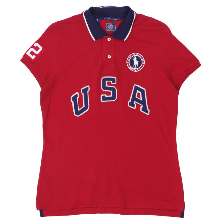 Ladies Ralph Lauren 2012 USA Red Polo T-Shirt